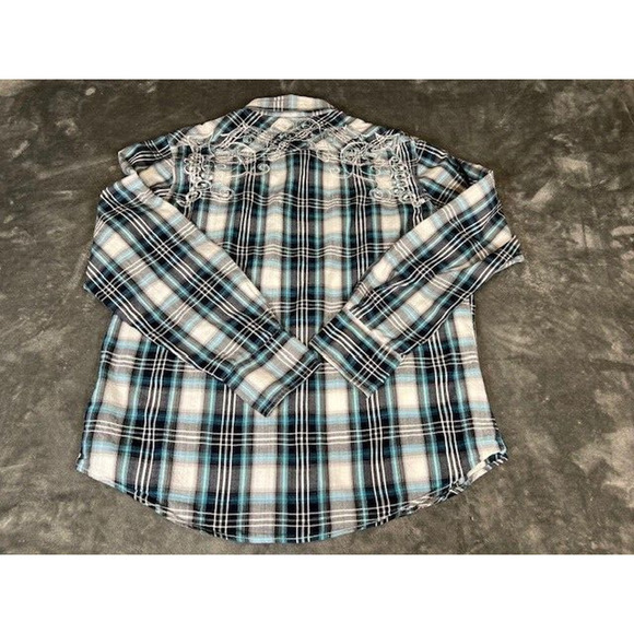 Pop Icon Clothing Men's Embroidered Button Up Long Sleeve Shirt Size XL - Picture 6 of 8